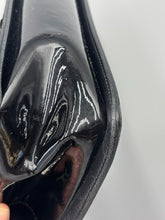 Load image into Gallery viewer, Chanel Small Chevron glitter black patent chain bag