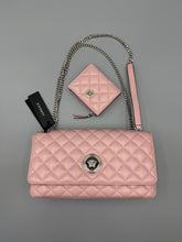 Load image into Gallery viewer, BUNDLE Versace Pink puffer flap with matching wallet