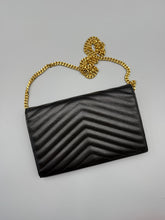 Load image into Gallery viewer, Saint Laurent Cassondre Classic Monogram Medium Chain Wallet