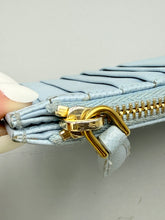 Load image into Gallery viewer, Prada Blue Card wallet with zip