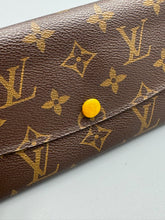 Load image into Gallery viewer, Louis Vuitton Emilie monogram wallet with yellow