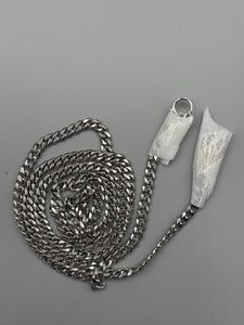 Christian Louboutin Paloma embellished grey wallet on chain