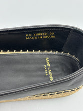 Load image into Gallery viewer, YSL black leather espadrilles - size 38 -  fit like a US 7