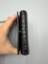 Load image into Gallery viewer, Saint Laurent Croc embossed card case on chain