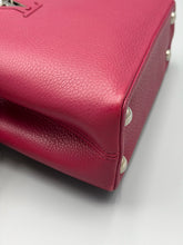 Load image into Gallery viewer, Louis Vuitton Taurillon Lace Croquets Capucines BB Groseille with strap