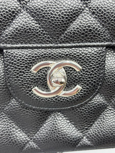 Chanel Double Flap Jumbo caviar with silver hardware