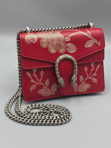 Gucci Mini Dionysus Red painted crossbody on chain