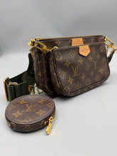 Load image into Gallery viewer, Louis Vuitton Multi Pochette khaki monogram with strap