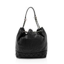 Load image into Gallery viewer, Chanel CC Lambskin Drawstring Bucket bag