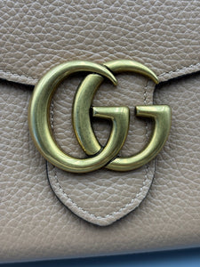 Gucci GG Marmont beige wallet on chain