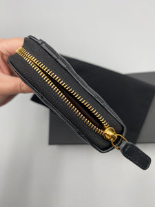 Chanel Black Quilted Lambskin Zippy wallet