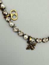 Load image into Gallery viewer, Christian Dior faux pearl and crystal charm bracelet