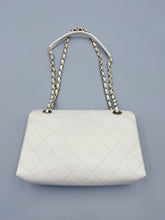 Load image into Gallery viewer, Chanel White Calfskin Enchained Flap medium on chain