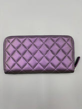 Load image into Gallery viewer, Chanel Irredescent zippy wallet purple