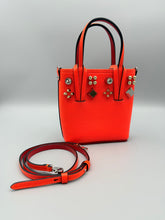 Load image into Gallery viewer, Christian Louboutin Neon Orange Mini Cabata tote with strap