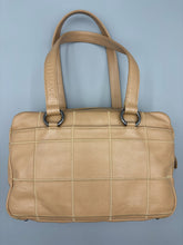 Load image into Gallery viewer, Chanel beige Whipstitch quilted shoulder tote