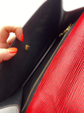 Load image into Gallery viewer, Louis Vuitton red Epi Montaigne pouch (added strap)