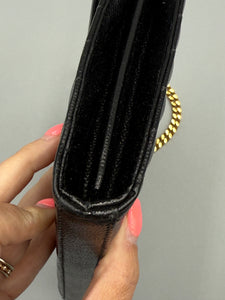 Saint Laurent Cassondre Classic Monogram Medium Chain Wallet
