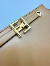 Load image into Gallery viewer, Fendi Vitello King Luxor Fendi Touch Shoulder Bag Caramello