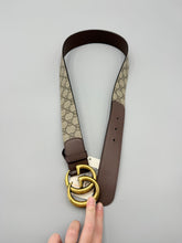Load image into Gallery viewer, Gucci GG print marmont wide belt - size 80/32