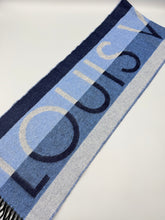 Load image into Gallery viewer, Louis Vuitton Blue and Grey scarf