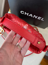 Load image into Gallery viewer, Chanel Red Lambskin CC Top Handle with chain crossbody