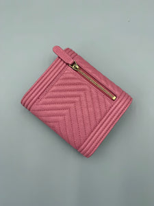 Chanel Trifold Pink Chevron boy wallet