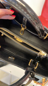 Louis Vuitton Montaigne BB black vernis with strap