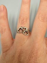 Load image into Gallery viewer, Tiffany &amp; Co. Triple Heart ring - size 6.5-7