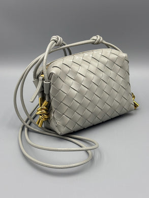 Bottega Veneta Mini Loop Knot pale green /grey crossbody