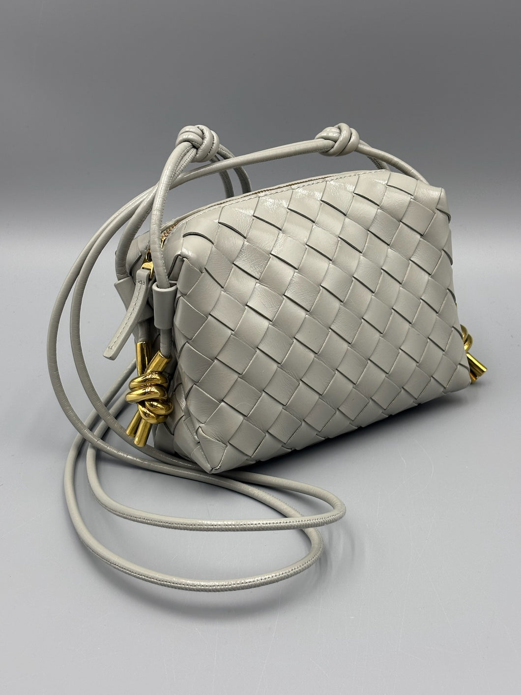 Bottega Veneta Mini Loop Knot pale green /grey crossbody