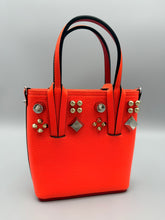 Load image into Gallery viewer, Christian Louboutin Neon Orange Mini Cabata tote with strap