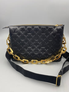 Louis Vuitton Coussin MM black monogram with straps