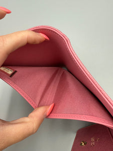 Chanel Trifold Pink Chevron boy wallet