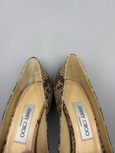 Load image into Gallery viewer, Jimmy Choo snakeskin open toe pumps - 37.5