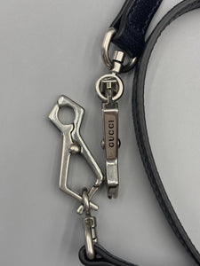 Gucci GG Supreme Monogram Textured Dollar Calfskin Web Small Ophidia Padlock Top Handle Bag Beige Ebony New Acero