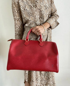 Louis Vuitton Speedy 40 red epi