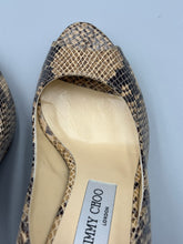 Load image into Gallery viewer, Jimmy Choo snakeskin open toe pumps - 37.5