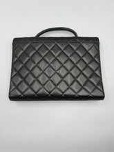 Load image into Gallery viewer, Chanel Vintage Top Handle Caviar Black Briefcase quilted