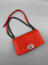 Load image into Gallery viewer, Chanel Medium Boy Bag Chevron crossbody