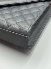 Load image into Gallery viewer, YSL Medium Grey/Blue Triquilt flap on chain