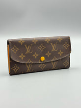 Load image into Gallery viewer, Louis Vuitton Emilie monogram wallet with yellow