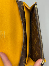 Load image into Gallery viewer, Louis Vuitton Emilie monogram wallet with yellow