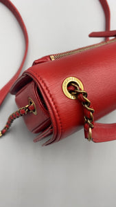 Chanel Red top handle stitched crossbody