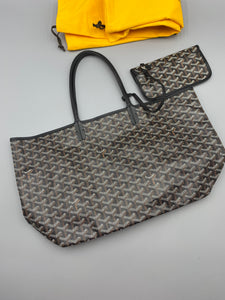 Goyard St. Louis PM black tote with pouch