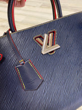 Load image into Gallery viewer, Louis Vuitton Twist Blue Epi tote with strap