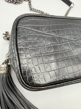 Load image into Gallery viewer, YSL Mini Lou Black croc camera crossbody