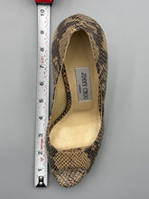 Load image into Gallery viewer, Jimmy Choo snakeskin open toe pumps - 37.5