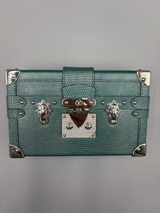 Louis Vuitton exotic Petite Malle trunk crossbody lizard