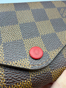 Louis Vuitton Josephine damier ebene wallet with red interior and insert